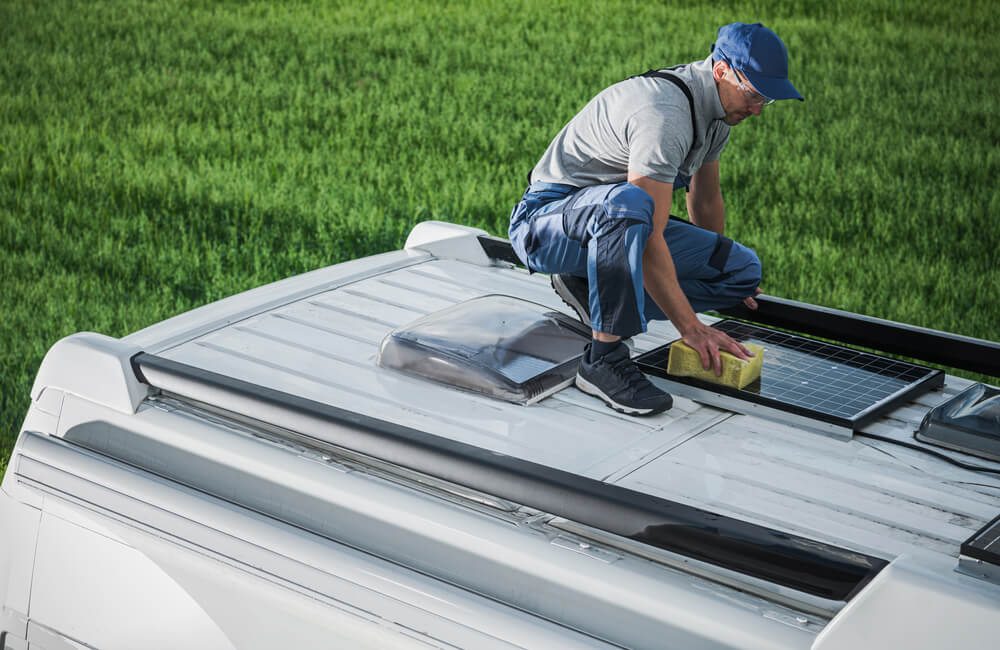 Solar panel cleaning